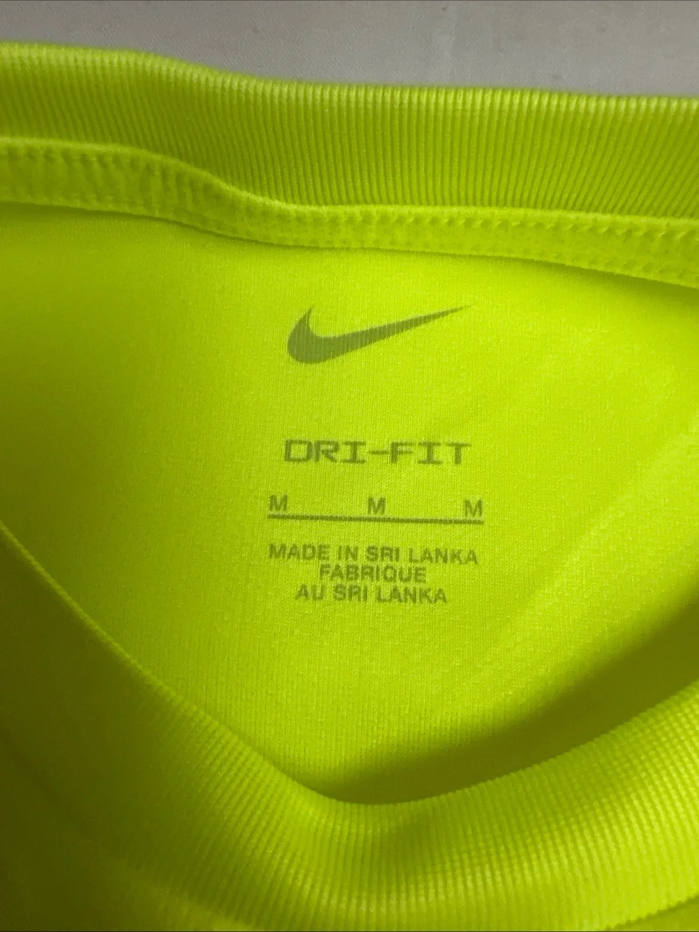 Nike YouthNeon Yellow Short-Sleeve Athletic Tee with Black Swoosh